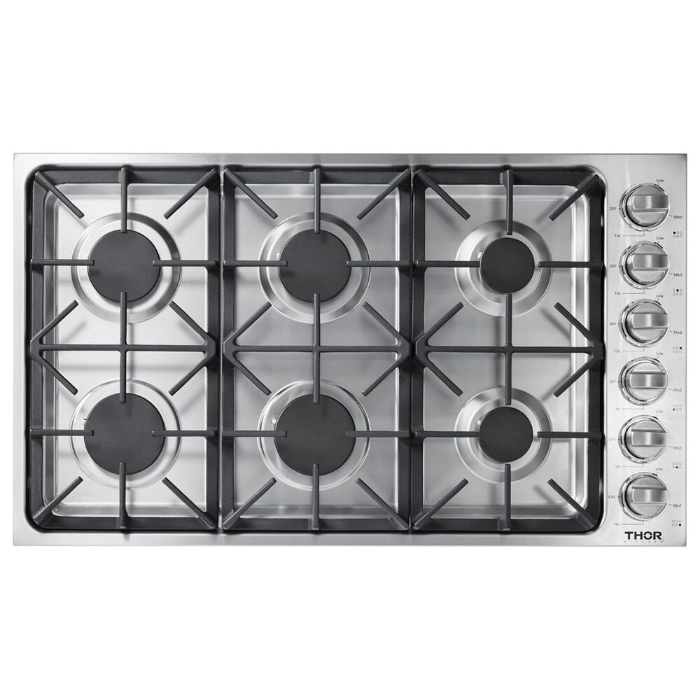 Thor Kitchen 36" Drop-in Gas Cooktop in Stainless Steel, , large