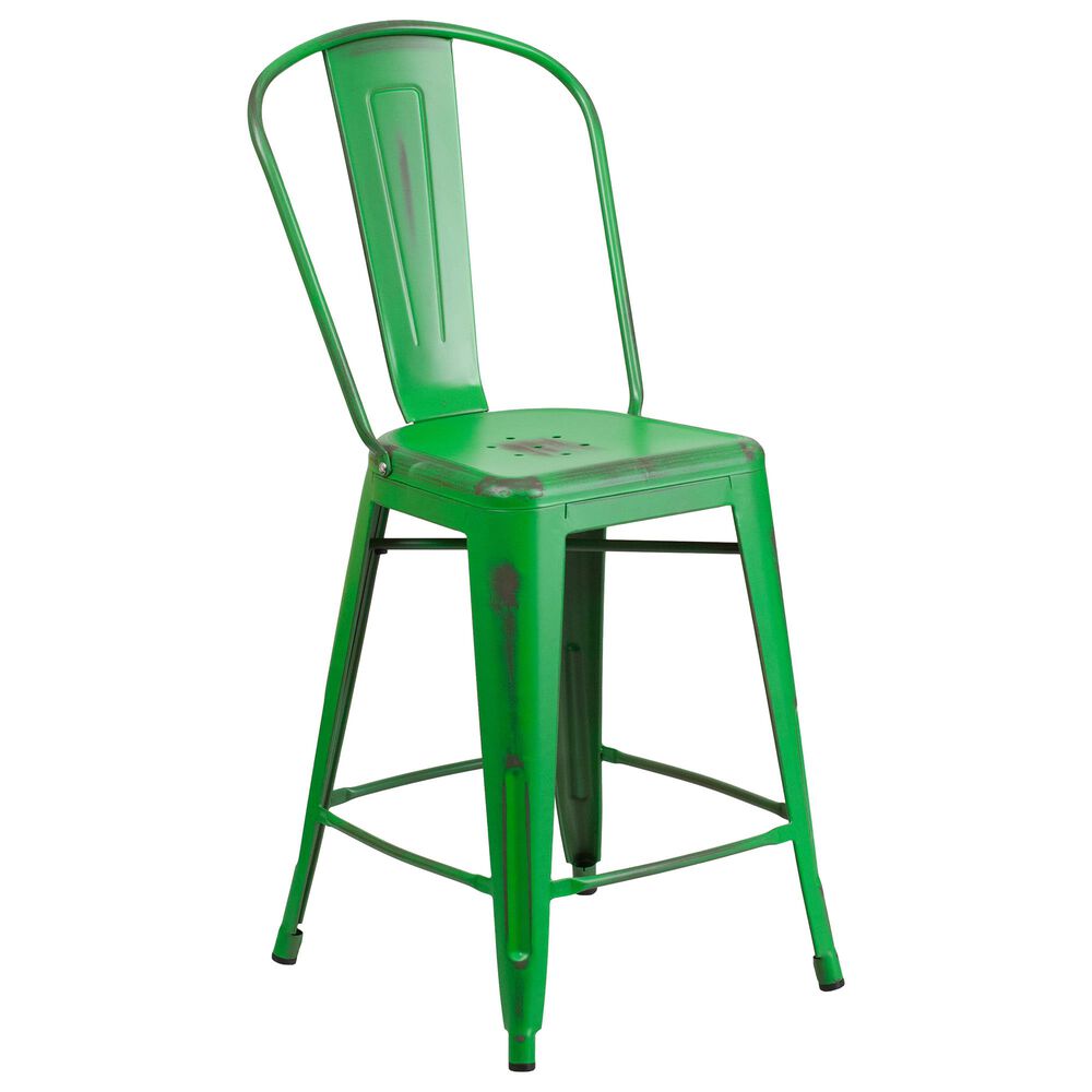 Flash Furniture 24" Counter Stool in Green, , large