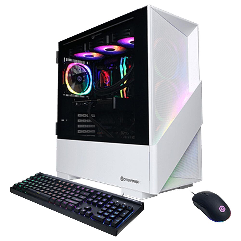 CyberPowerPC Gamer Supreme Gaming Desktop| AMD Ryzen 7 7800X3D - 32GB RAM - AMD Radeon RX 9070 Graphics - 1TB SSD in White, , large