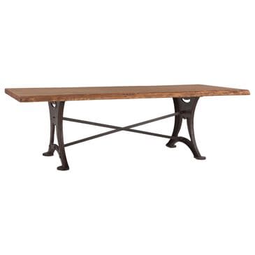 Home Trends & Design Organic Forge 106" Dining Table in Raw Walnut and Antique Zinc - Table Only, , large