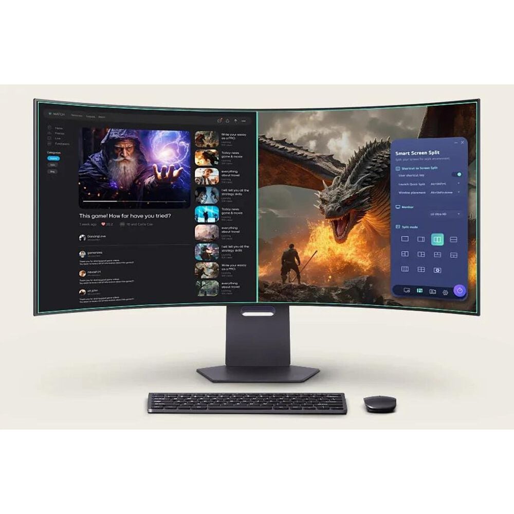 LG 39&quot; UltraGear WQHD OLED Curved Gaming Monitor in Black, , large