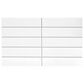 Emser Kaizen White 2" x 8" Rectangle on 9" x 15" Satin Porcelain Mosaic Sheet, , large