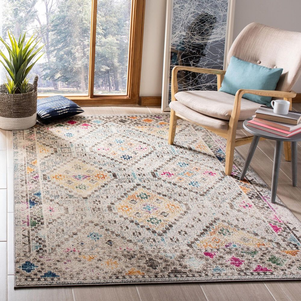 Safavieh Madison MAD418F 6&#39; x 9&#39; Grey and Yellow Area Rug, , large