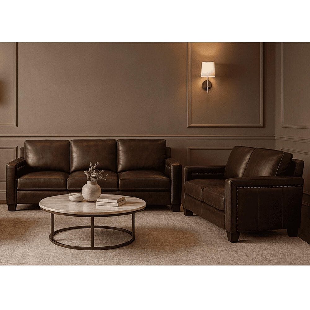 Hydeline Alice Stationary Sofa and Loveseat Set in Manchester Brown, , large