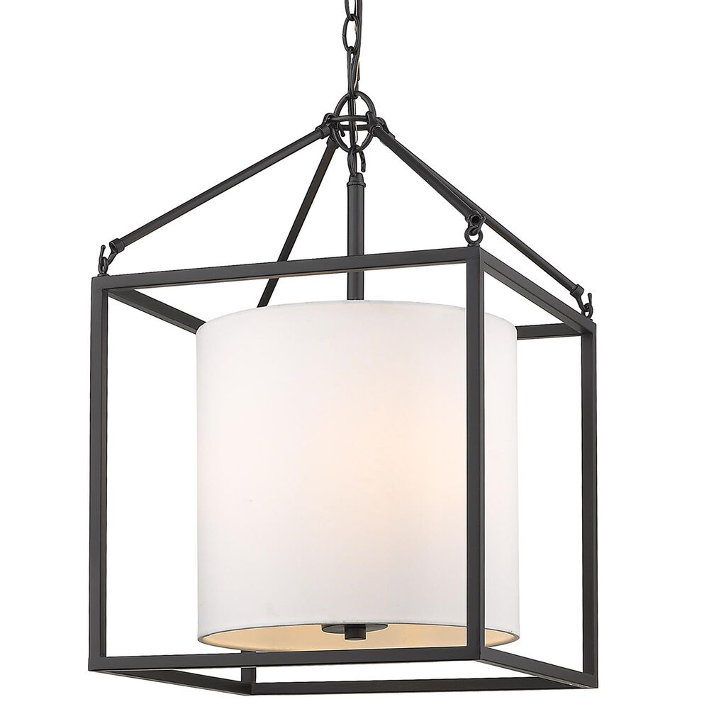 Golden Lighting Manhattan 3-Light Pendant in Matte Black, , large