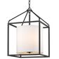 Golden Lighting Manhattan 3-Light Pendant in Matte Black, , large