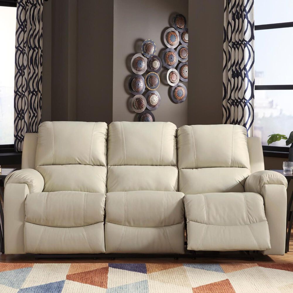 Signature Design by Ashley Rackingburg Manual Reclining Sofa in Cream, , large