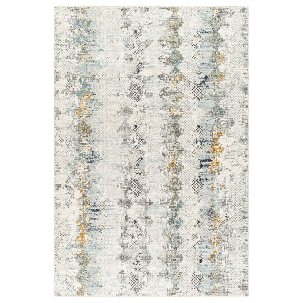 Surya Dresden Off-White, Taupe, Dusty Sage, Ink Blue, Light Gray and Deep Teal 2"7" x 3"11" Area Rug, , large