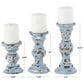 Maple and Jade Candle Holder in Light Blue Distressed and Brown (Set of 3), , large