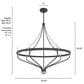 Hunter Merlin 7-Light Chandelier in Rustic Iron and Alturas Gold, , large