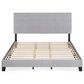 HOMLUX Laval California King Upholstered Platform Bed Frame in Glacier, , large