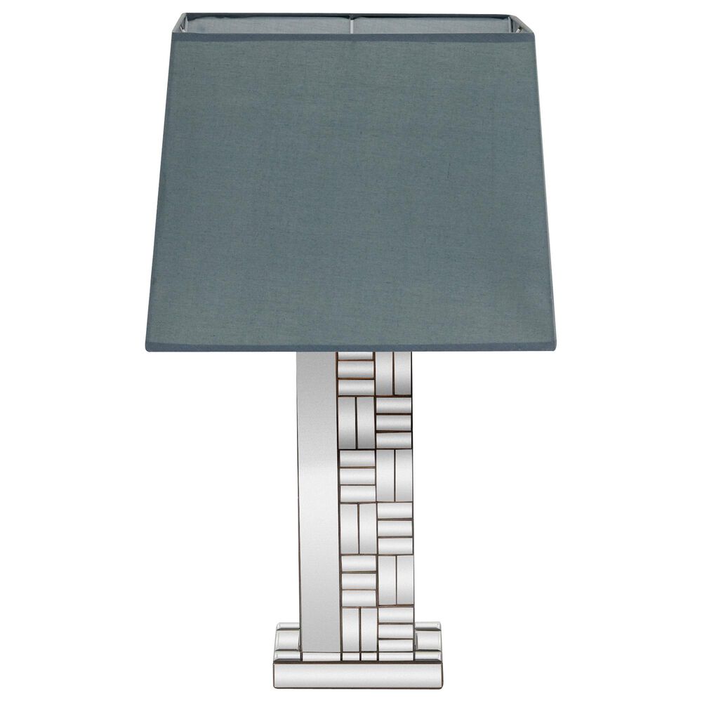 Maple and Jade Glam Table Lamp with Rectangular Shade in Silver, , large