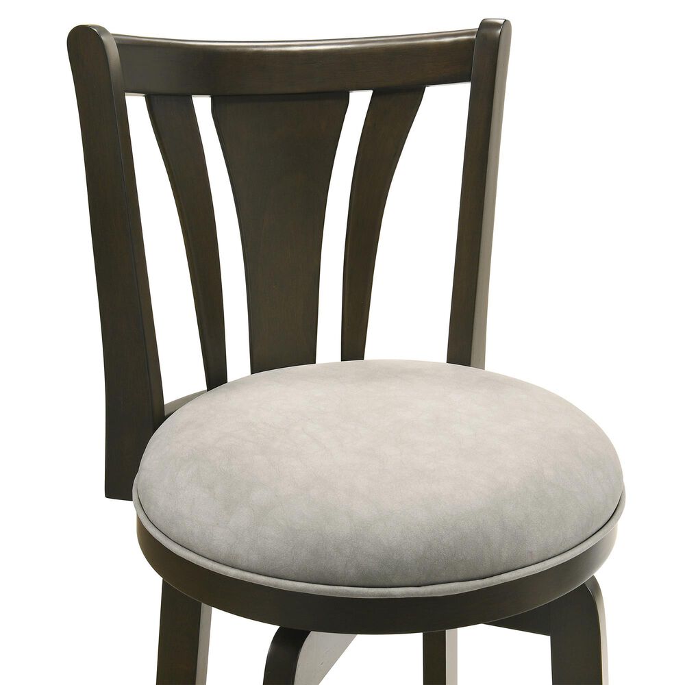 Armen Living Elle Swivel Barstool in Dark Roast, , large