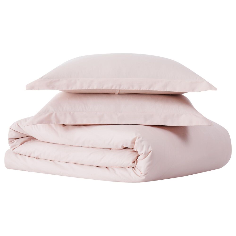 Pem America Cannon Solid Percale 2-Piece Twin Duvet Set in Blush, , large