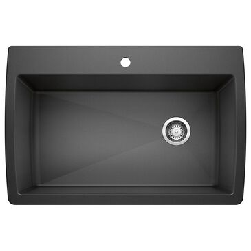 Blanco Diamond 34" Super Single Dual Mount Kitchen Sinks in Anthracite, , large