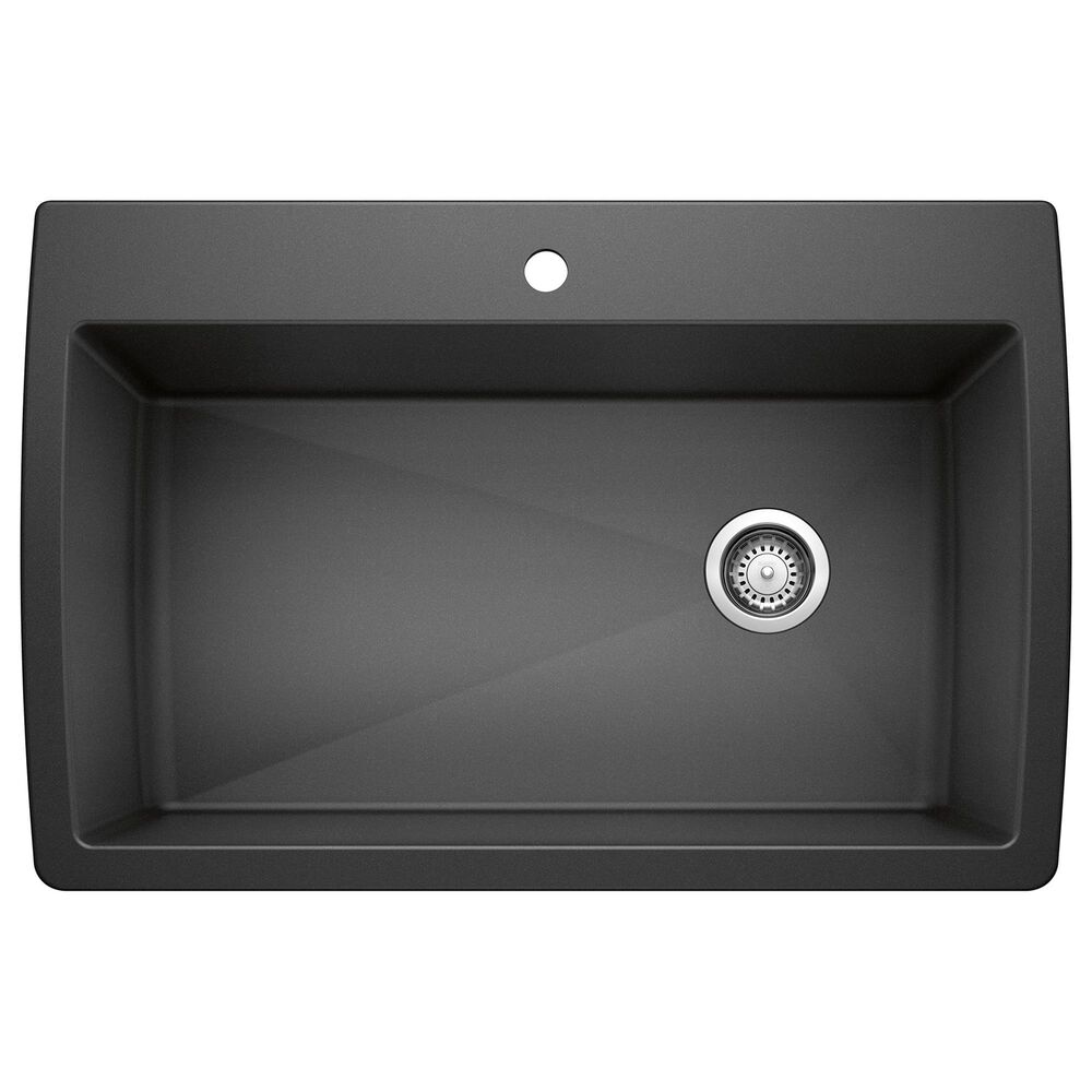 Blanco Diamond 34" Super Single Dual Mount Kitchen Sink in Anthracite, , large