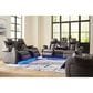 Ashley Fyne-Dyme Power Reclining Sofa in Shadow, , large