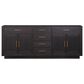 Lexora Home Abbey 80" Double Bathroom Vanity in Black Oak with 2 cm White Quartz Top and Rectangular Sinks, , large