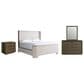 Furniture Worldwide Modern 4-Piece King Panel Bedroom Set in Sable with USB Ports and Outlets, , large