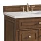 James Martin Vanities Lorelai 36" Single Vanity in Mid-Century Walnut with 3 cm Arctic Fall Solid Surface Top, , large