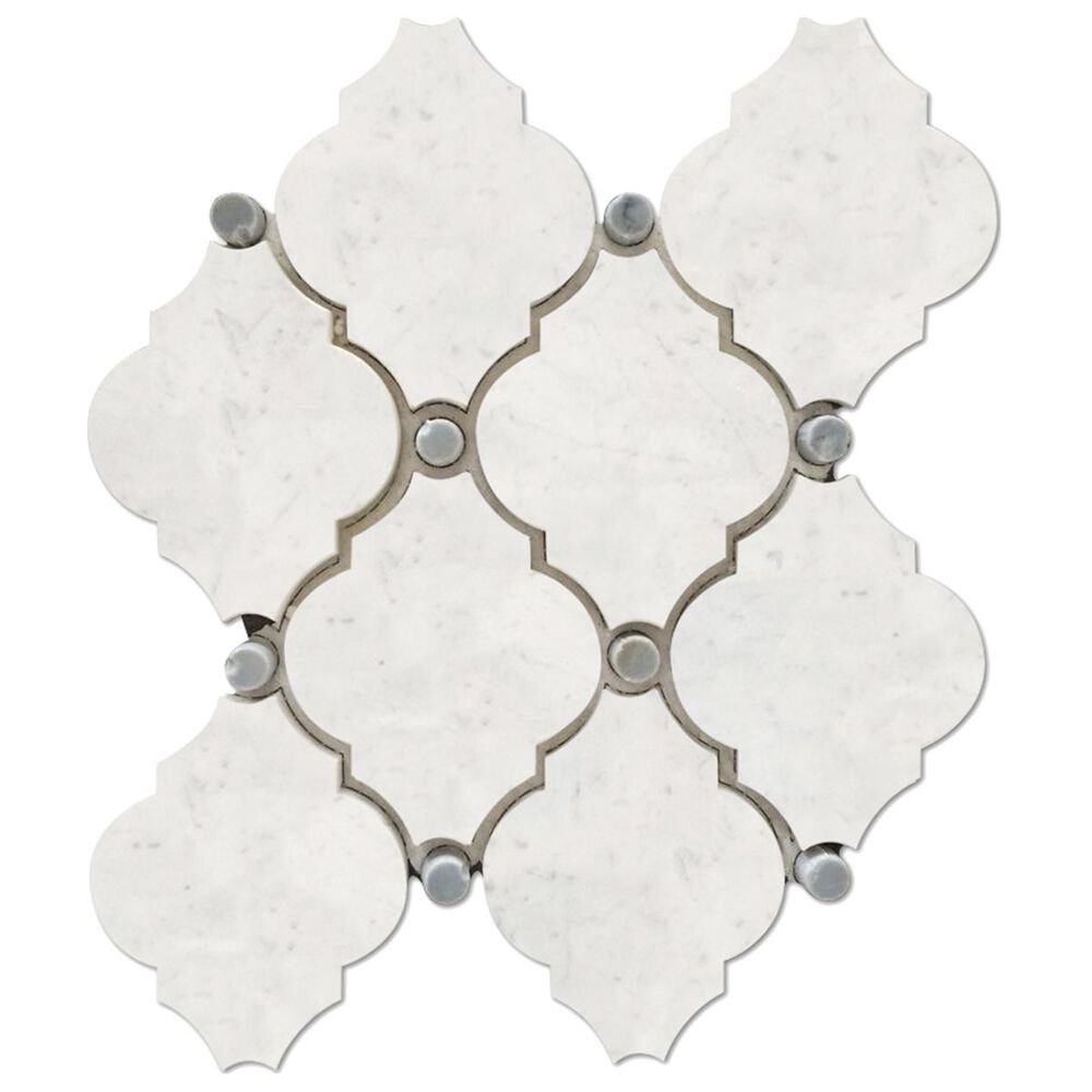 Soci Masterpiece Carrara and Milano Gray 8.39" x 9.57" Mosaic Sheet, , large