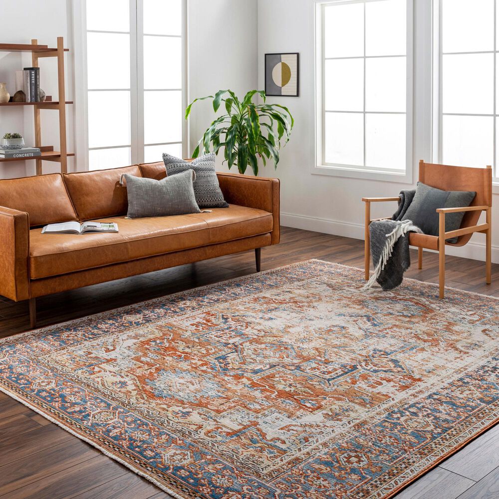 Surya Chicago CHG2301 11&#39;11&quot; x 15&#39;7&quot; Burnt Orange, Brick Red, Slate, Black, Mustard, Light Beige and Camel Area Rug, , large