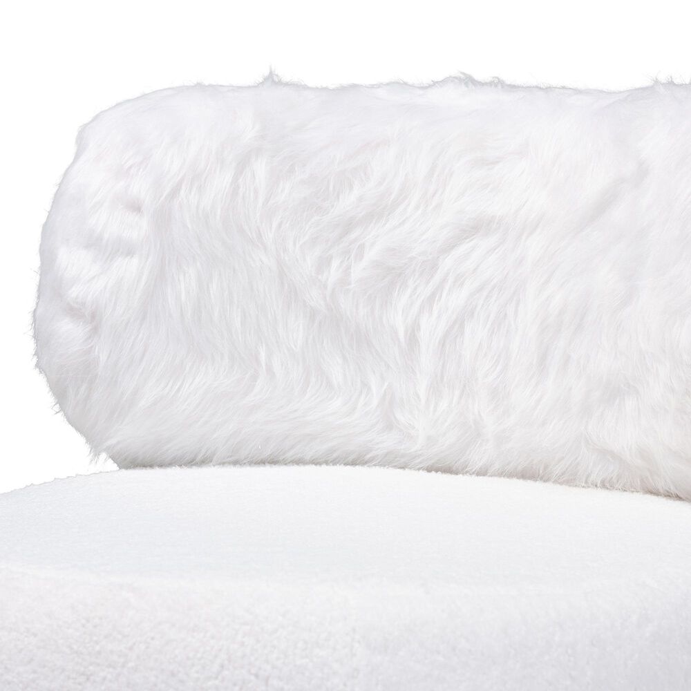 Baxton Studio Tayla Accent Chair in White, , large
