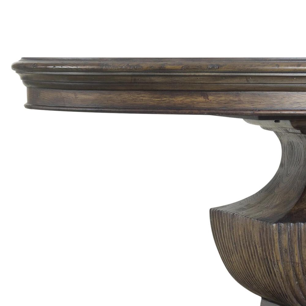 Hooker Furniture Rhapsody Round Dining Table in Rustic Walnut - Table Only, , large