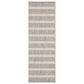 Nourison Positano POS03 Grey and Ivory 2" x 6" Indoor/Outdoor Runner, , large