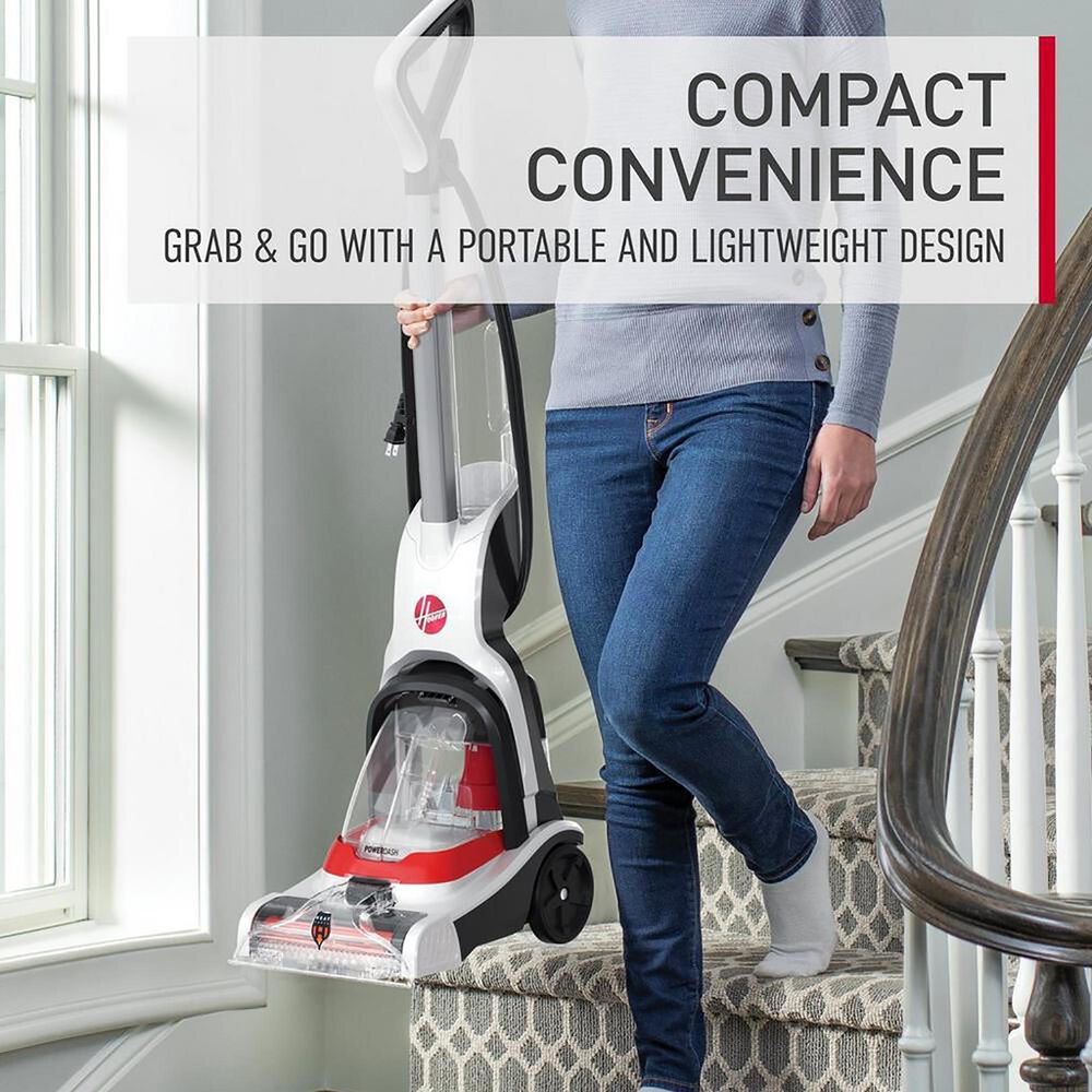 Hoover PowerDash Pet 1.5 Compact Carpet Cleaner in White and Red, , large