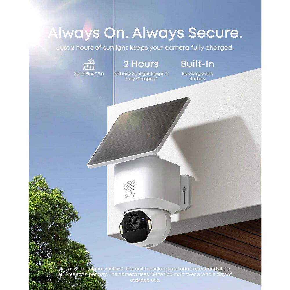 eufy SoloCam E42 4K UHD Outdoor Solar-Powered Security Camera in White, , large