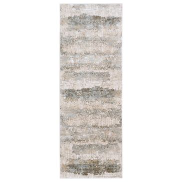 Surya Brunswick 2"7" x 10" Sage, Gray, White, Blue and Brown Runner, , large