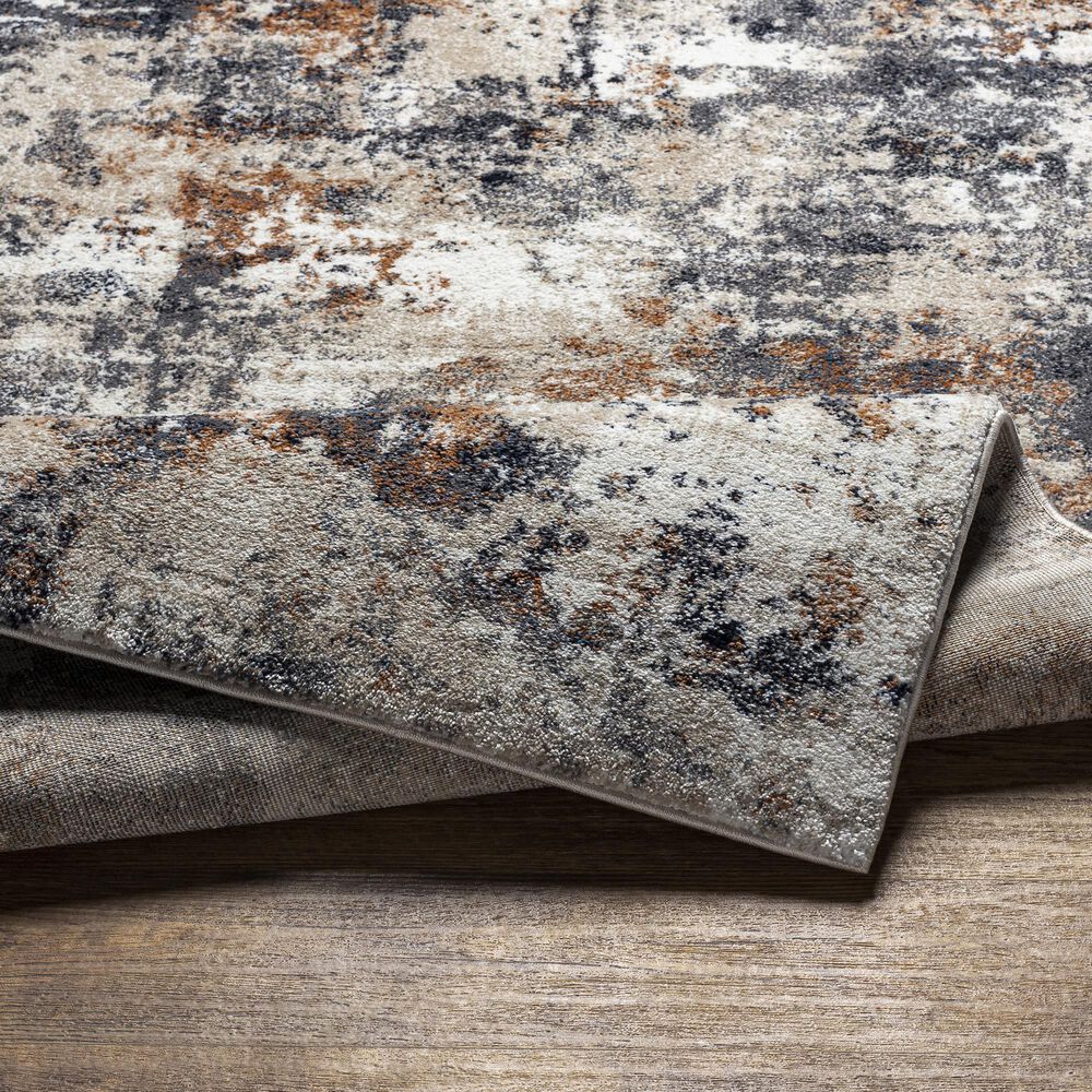Surya Tuscany 7&#39;10&quot; Square Gray, Camel and White Area Rug, , large
