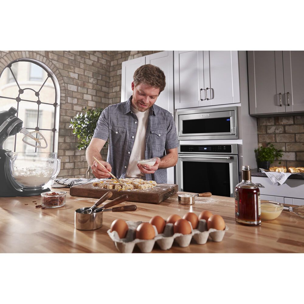 KitchenAid 1.1 Cu. Ft. Built-In Low Profile Microwave with Slim Trim Kit in Stainless Steel, , large