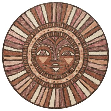 Justina Blakeney x Loloi Ayo 3" Round Berry and Spice Area Rug, , large
