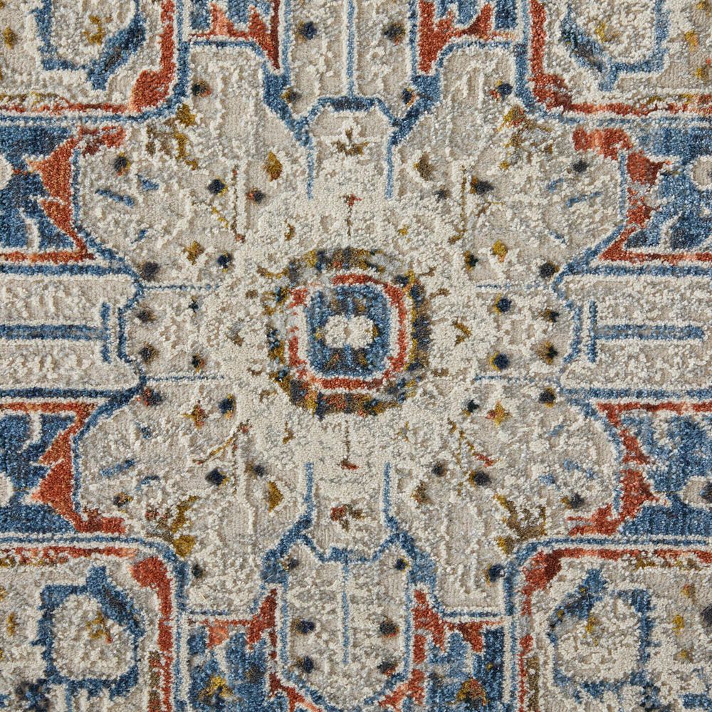 Feizy Kaia 39HTF 3&#39; x 10&#39; Blue and Red Runner, , large