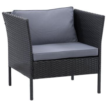 CorLiving Parksville Patio Armchair in Black, , large