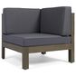 Noble House Culatra 7-Piece Patio Fire Pit Set in Gray, , large