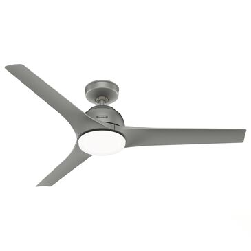 Hunter Gallegos 52" Outdoor Ceiling Fan with Light in Matte Silver, , large