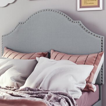 Accentric Approach Twin Upholstered Headboard in Gray, , large