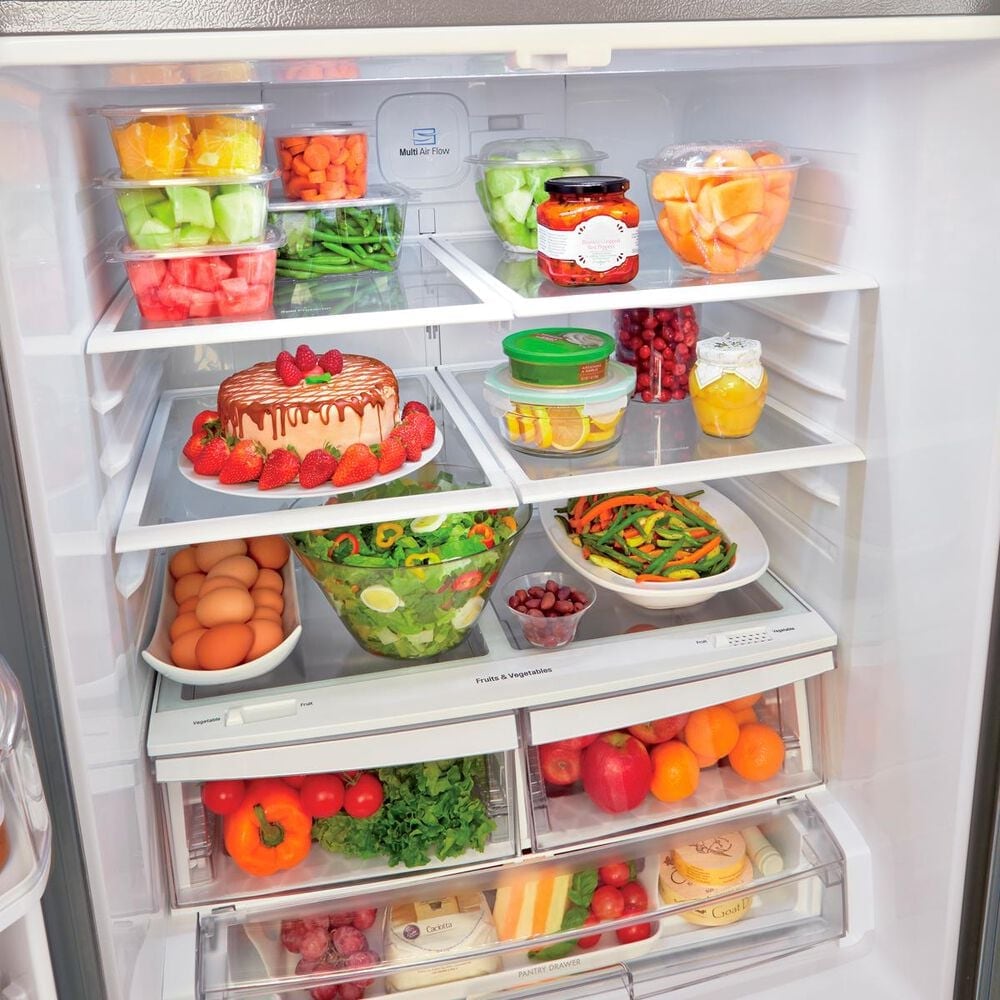 LG 21.8 Cu. Ft. 3-Door French Door Refrigerator in Stainless Steel, , large