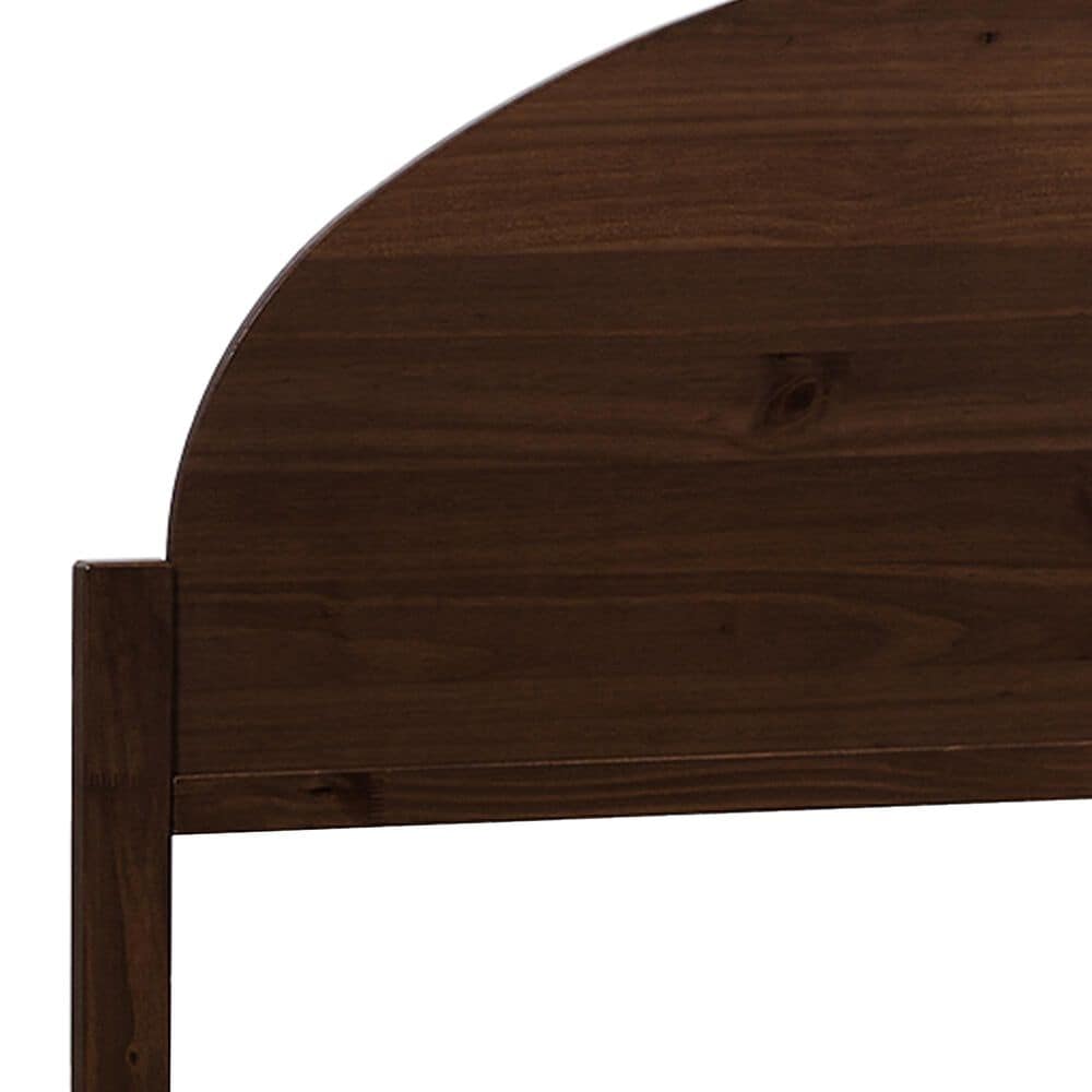 Walker Edison Elias Queen Platform Bed with Arched Headboard in Brown, , large