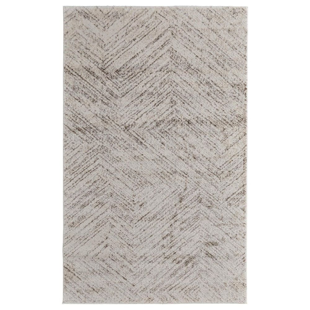 Feizy Vancouver 39NPF 4" x 6" Beige and Brown Area Rug, , large