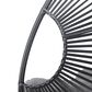 Hearth and Haven Outdoor Egg Chair with Black Frame in Gray, , large