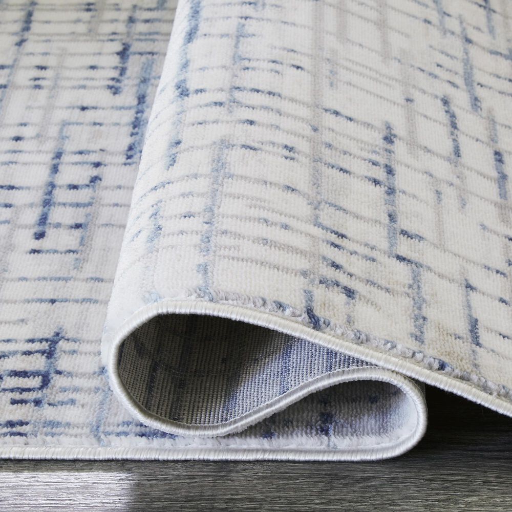 Ashley Beckfille 5&#39; x 7&#39; Blue, Gray and Cream Area Rug, , large