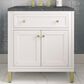 James Martin Vanities Chicago 30" Single Bathroom Vanity in Glossy White with 3 cm Parisien Bleu Quartz Top and Rectangular Sink, , large