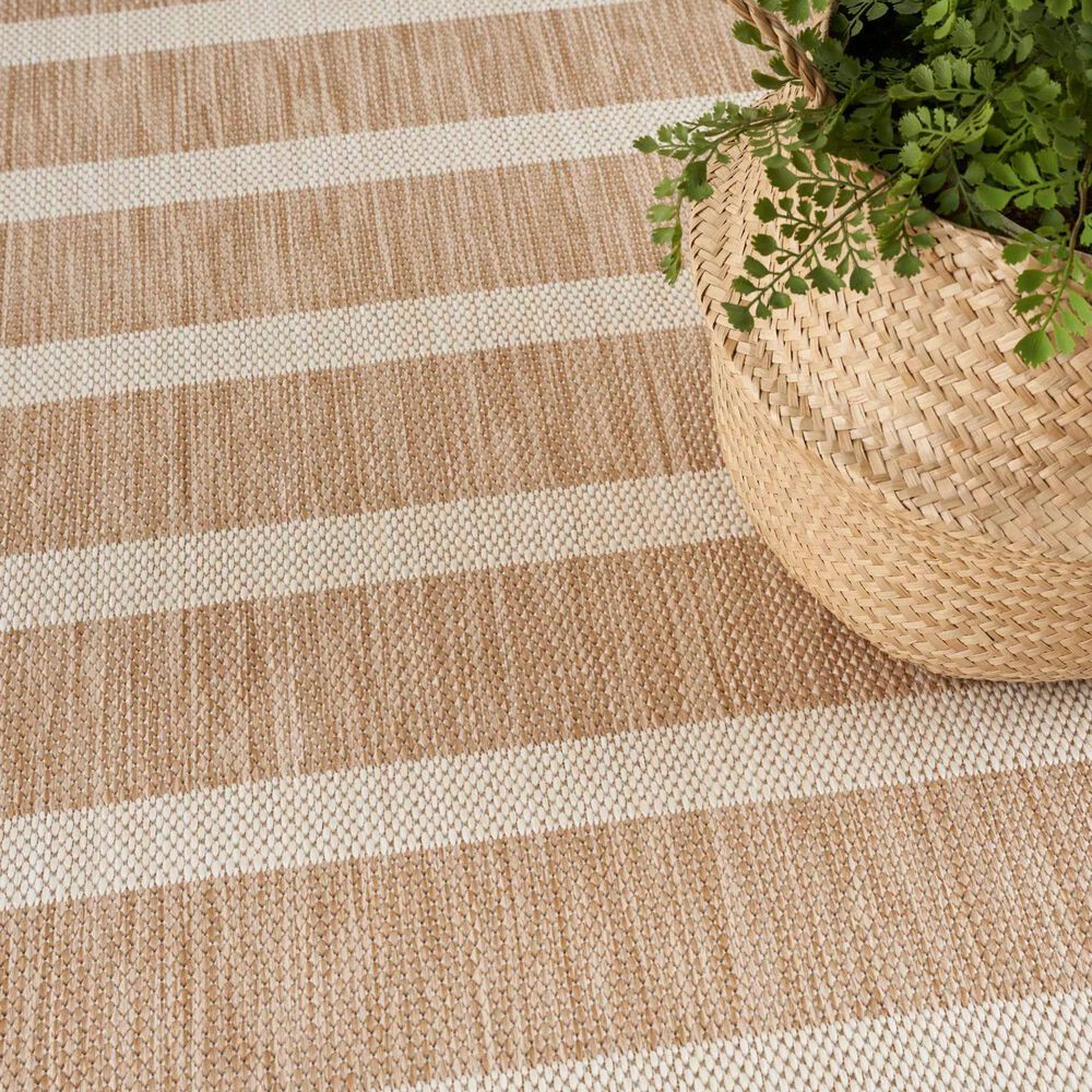 Nourison Positano POS03 Beige and Ivory 9&#39; x 12&#39; Indoor/Outdoor Area Rug, , large