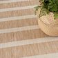 Nourison Positano POS03 Beige and Ivory 9" x 12" Indoor/Outdoor Area Rug, , large