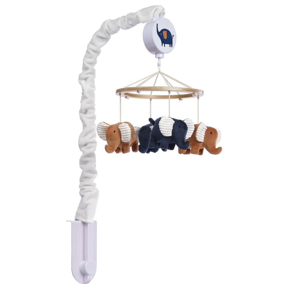 Lambs and Ivy Playful Elephant Musical Baby Crib Mobile Soother Toy in