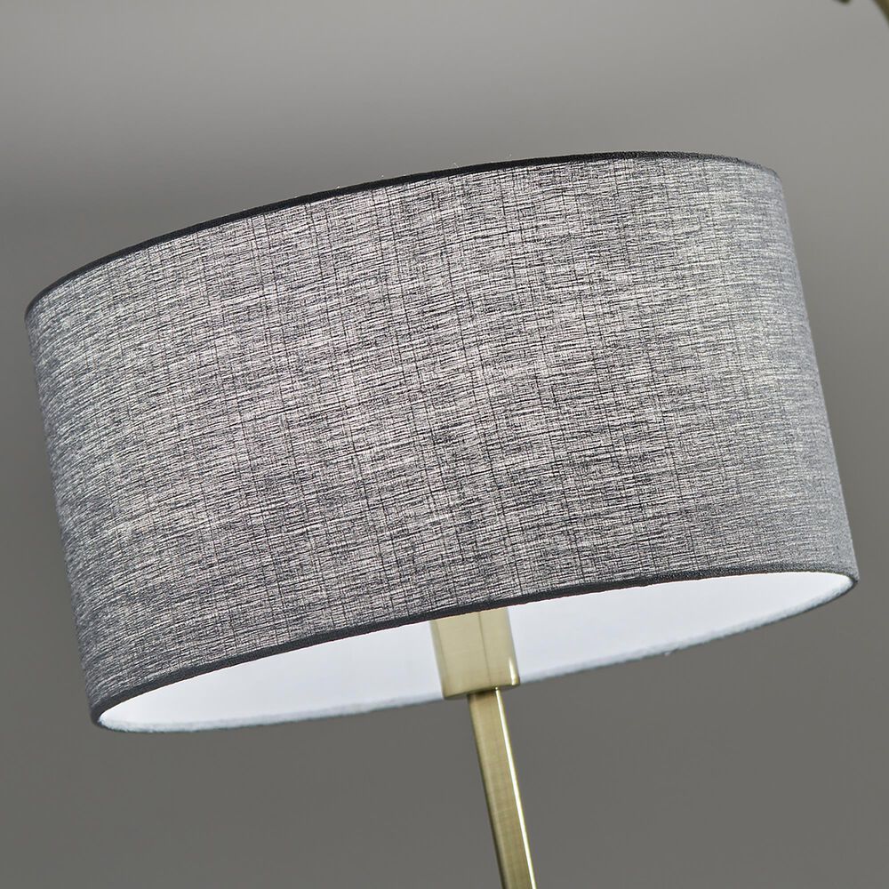 Adesso Bergen Floor Lamp in Black and Antique Brass, , large
